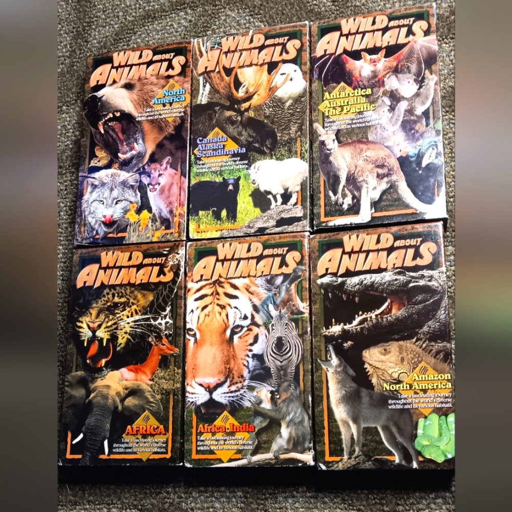 WILD ABOUT ANIMALS VHS TAPES